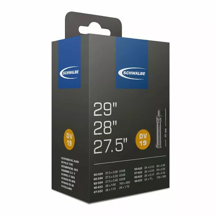 Schwalbe Schlauch 27,5 Zoll / 28 Zoll / 29 Zoll, Blitzventil (DV) 40mm 3 Schwalbe Schlauch 27,5 Zoll / 28 Zoll / 29 Zoll, Blitzventil (DV) 40mm